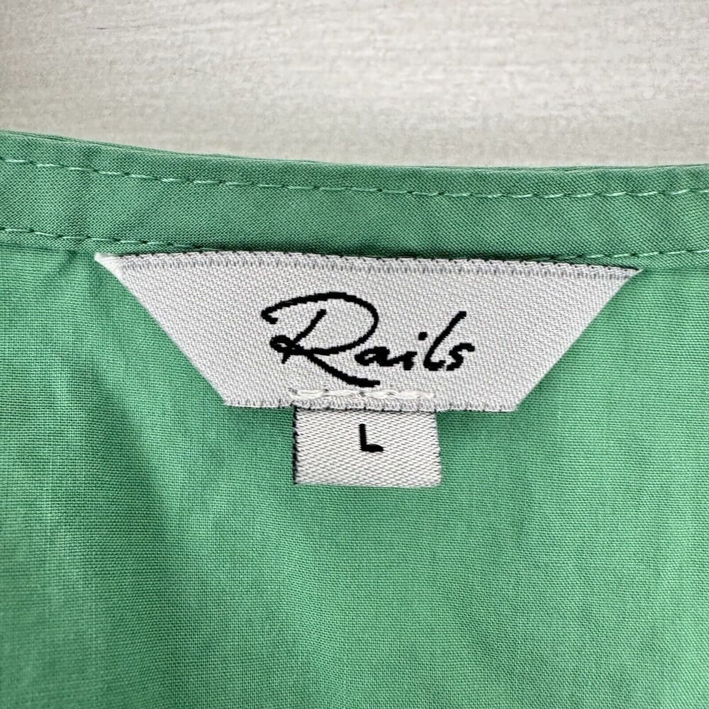 Rails Constantine Midi Dress Kelly Green Size Large Sleeveless Cinched Waist - Picture 12 of 16